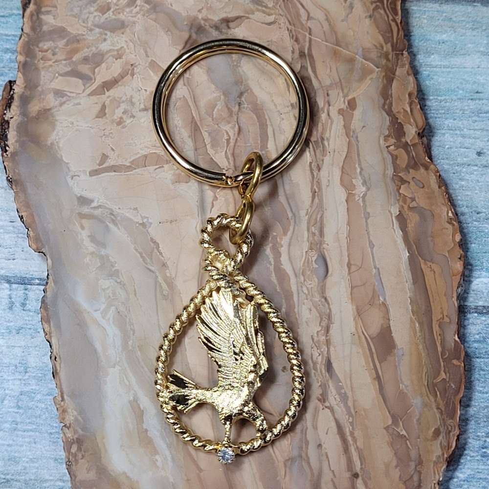 Gold Eagle Keychain